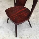 Set of 4 all-wood chairs by Antonin Suman for Tatra Nabytok