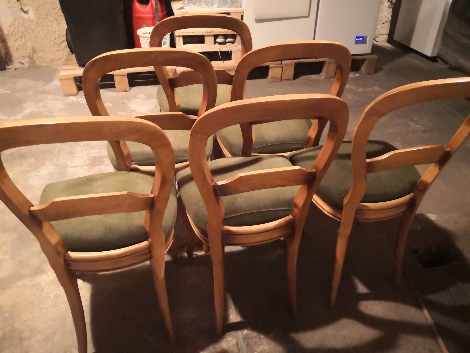 6 Chaises Louis-Philippe boiserie en hêtre