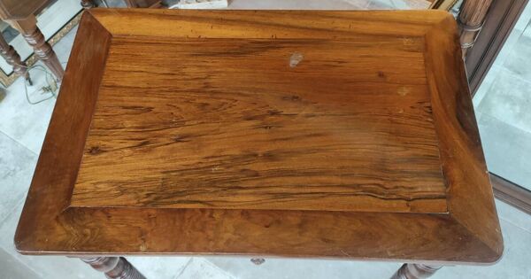 Ancien bureau table d'appoint/1 tiroir/pieds bois tourné