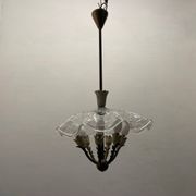 Suspension en verre de Murano des années 1950