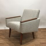 60s cube armchair reupholstered