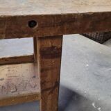 Solid oak carpenter's workbench