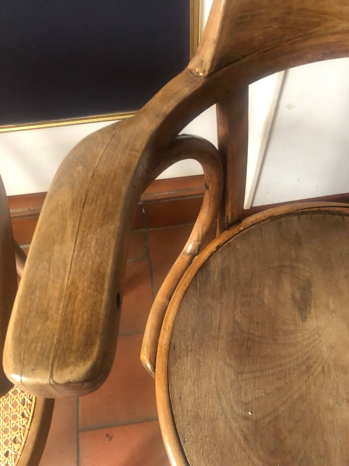 Pair of vintage Jacob and Josef Kohn Wien Bentwood bistro armchairs