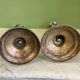 Pair of silvered bronze candlesticks from the 19th century in Louis XVI style signed Voisenet.