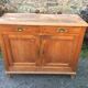 Vintage Parisian buffet with 2 bodies in white poplar wood