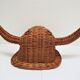 Bull head minotaur wicker vintage 60s-70s