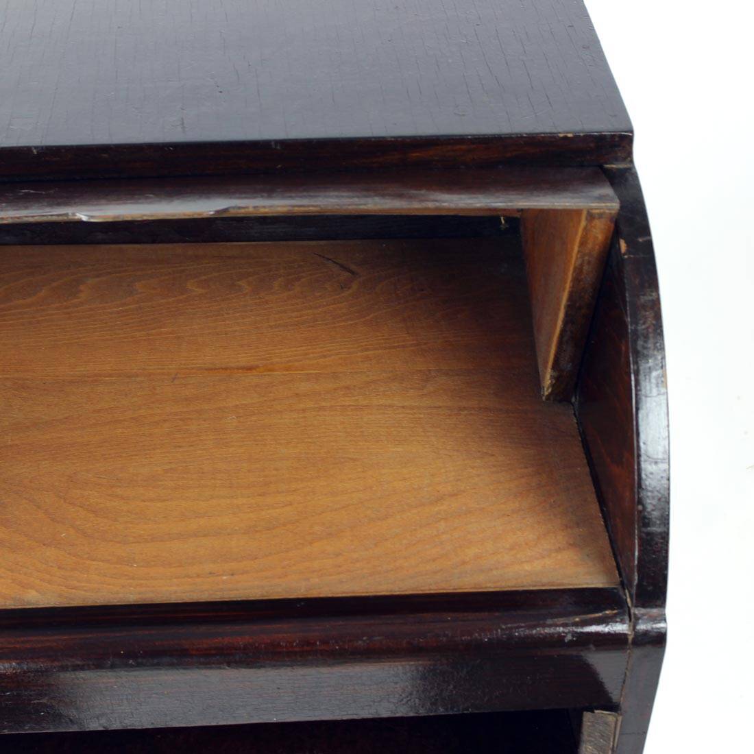 Enfilade des années 1950 avec plateau coulissant en contreplaqué courbé, Tchécoslovaquie