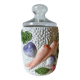 Old storage jar/sweet jar in majolica - vegetable decoration