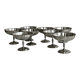8 very large stainless steel footed bowls