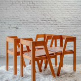 Ensemble de 4 chaises et table avec plateau en formica