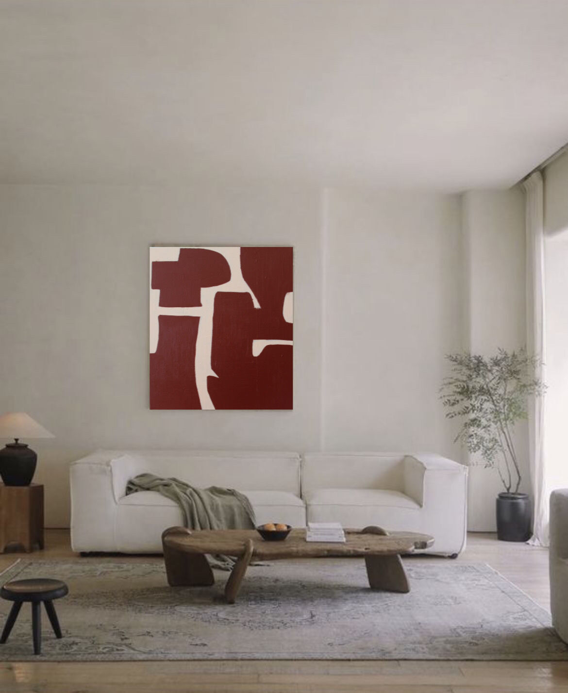 Organic abstract Bordeaux No. 1
