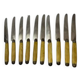 11 couteaux bakelite et argent début 20e