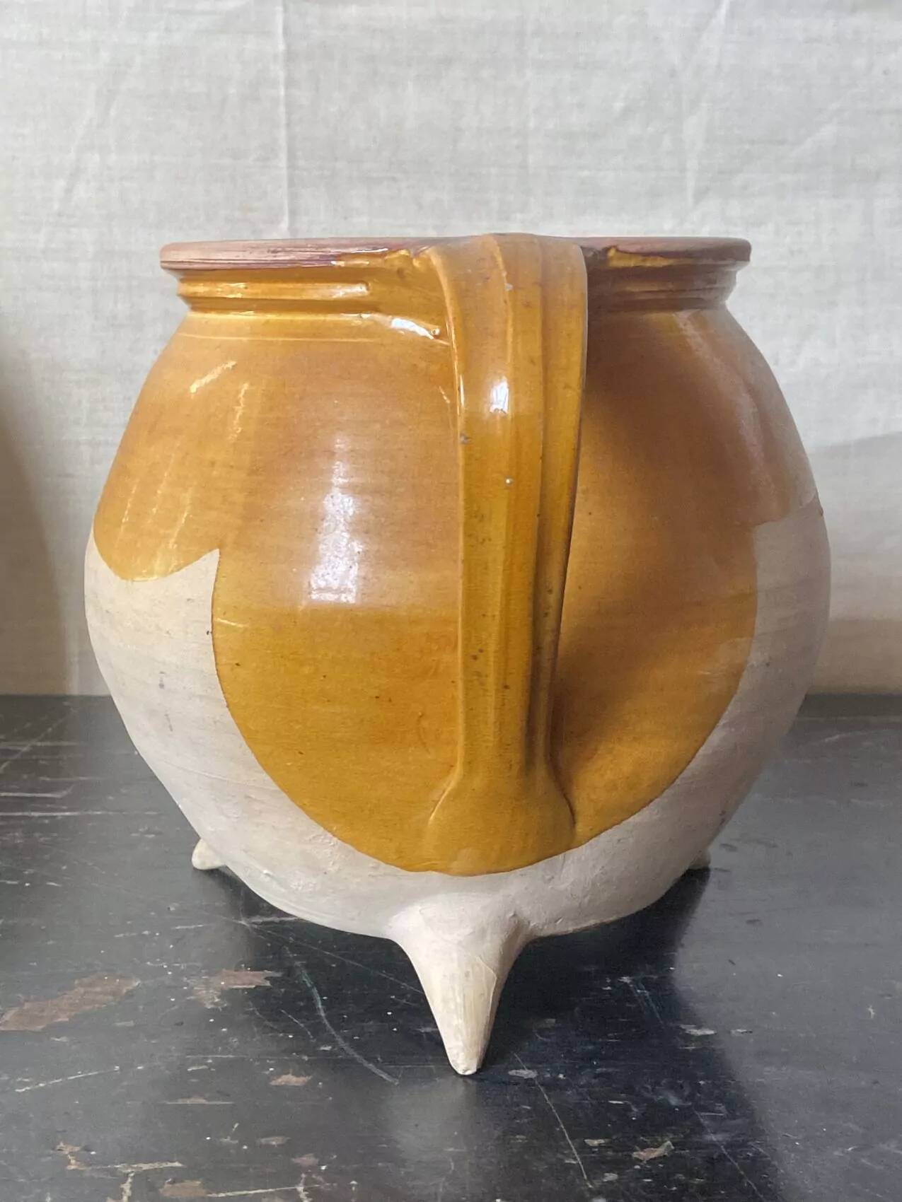 Cruche provençale en terre cuite vernissée, XXème siècle