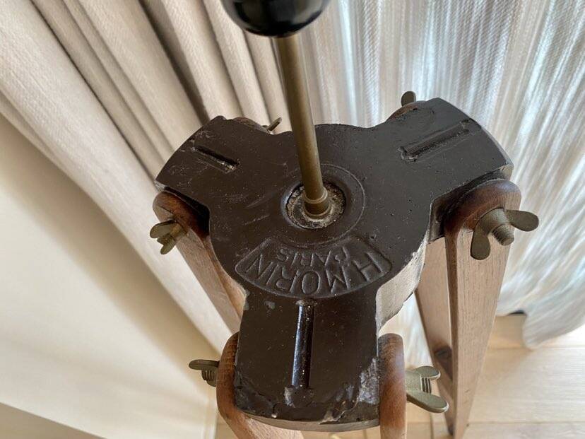 H. Morin surveyor's tripod lamp, Paris