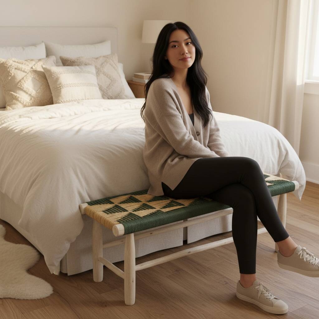 Moroccan bank in coloured rope