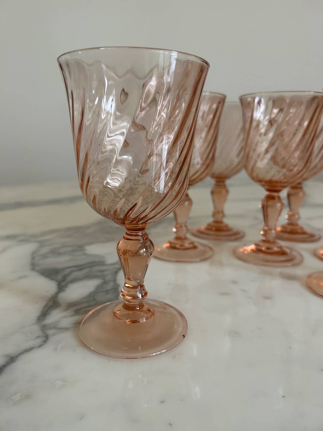 Set of 6 Rosaline Luminarc water glasses