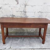 Rustic burgundy farm table 19th -1m80