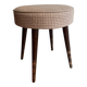 Wooden and wool stool