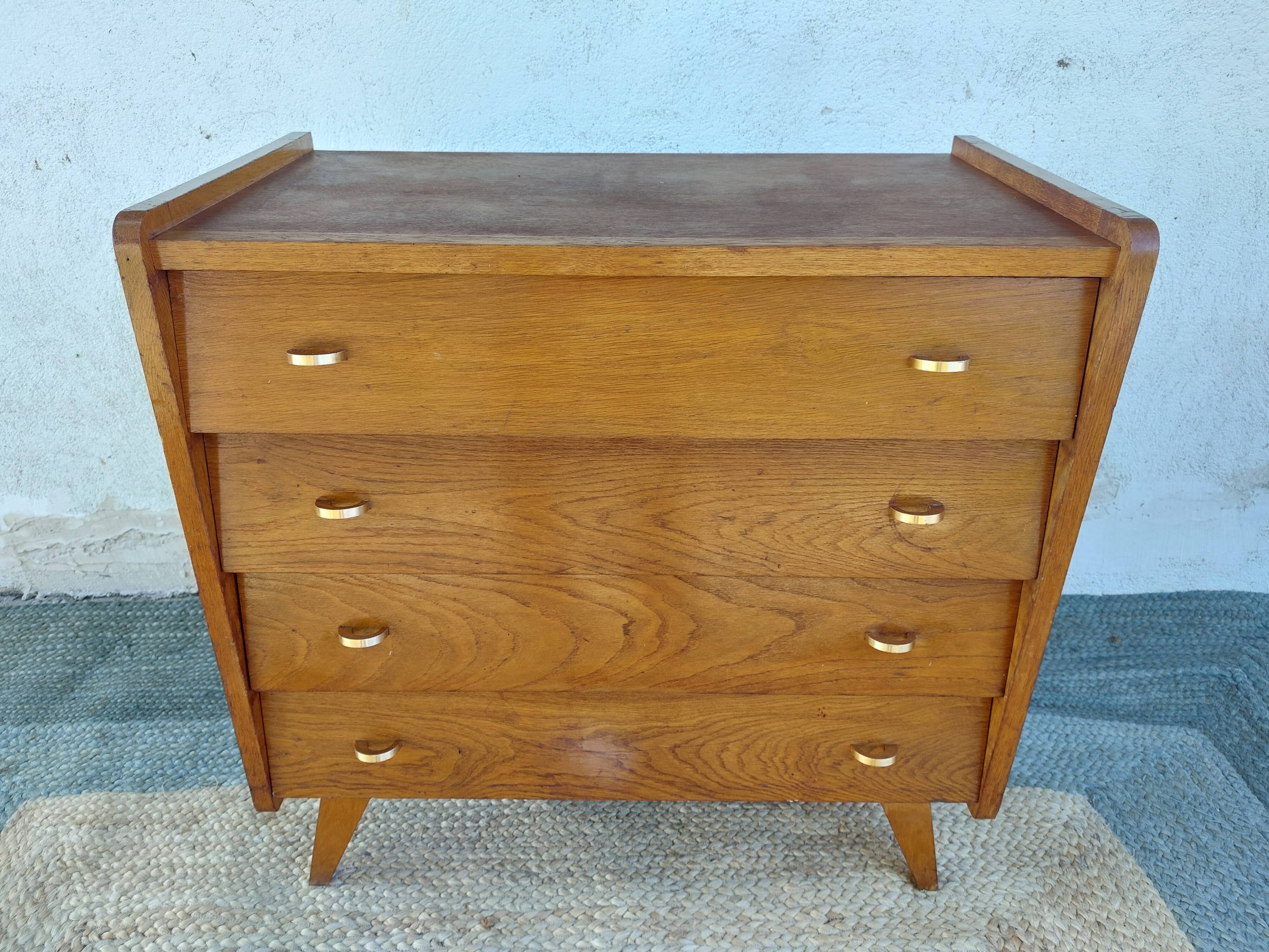 chest of drawers with compass feet, 1960s-1970s