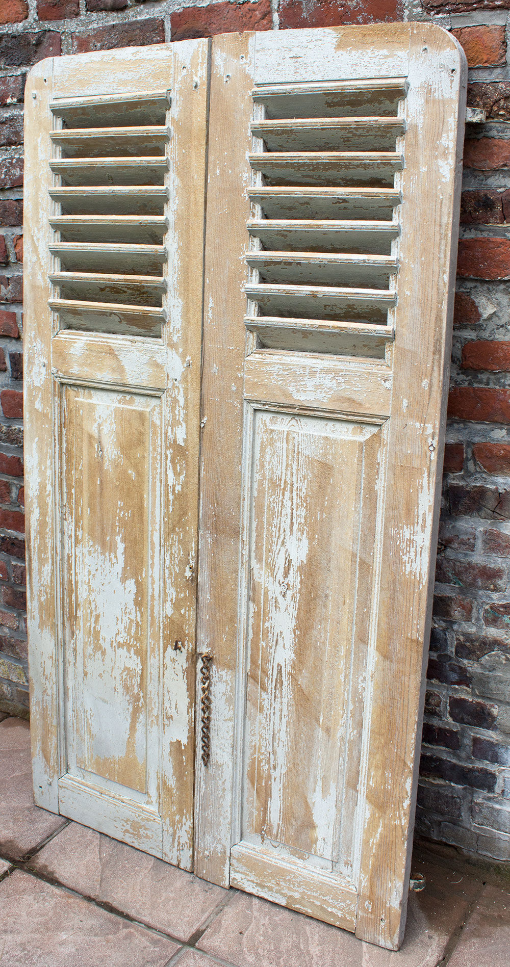 Old pair of wooden shutters 152 cm