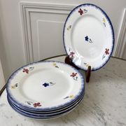 Set of 6 dessert plates Digoin Sarreguemines, years 30-40