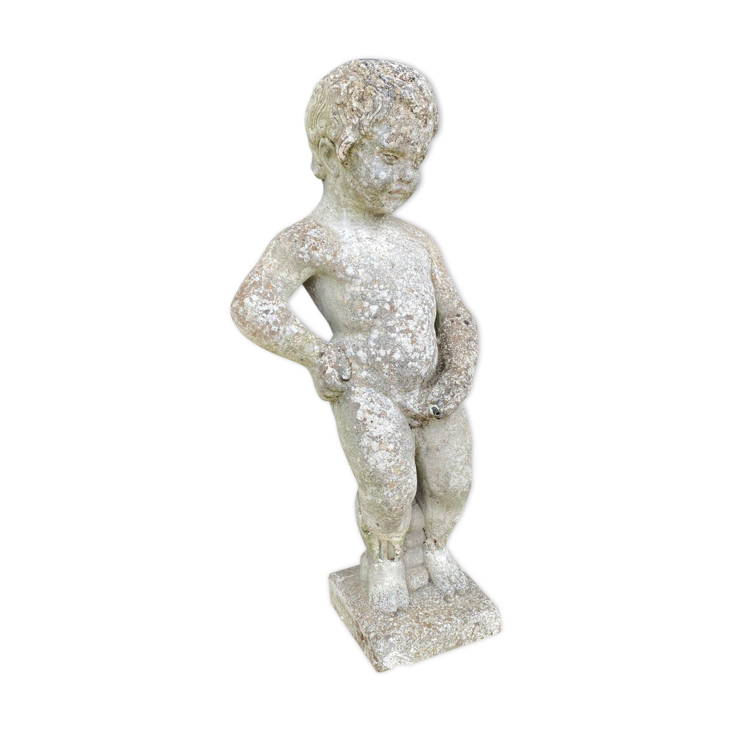 Manneken pis cement stone reconstituted outdoor garden statue