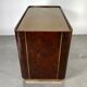 Dry bar in walnut and brass with a mirrored top, Italy 1970.