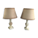 Pair of Vintage Alabaster Lamp with Lampshade