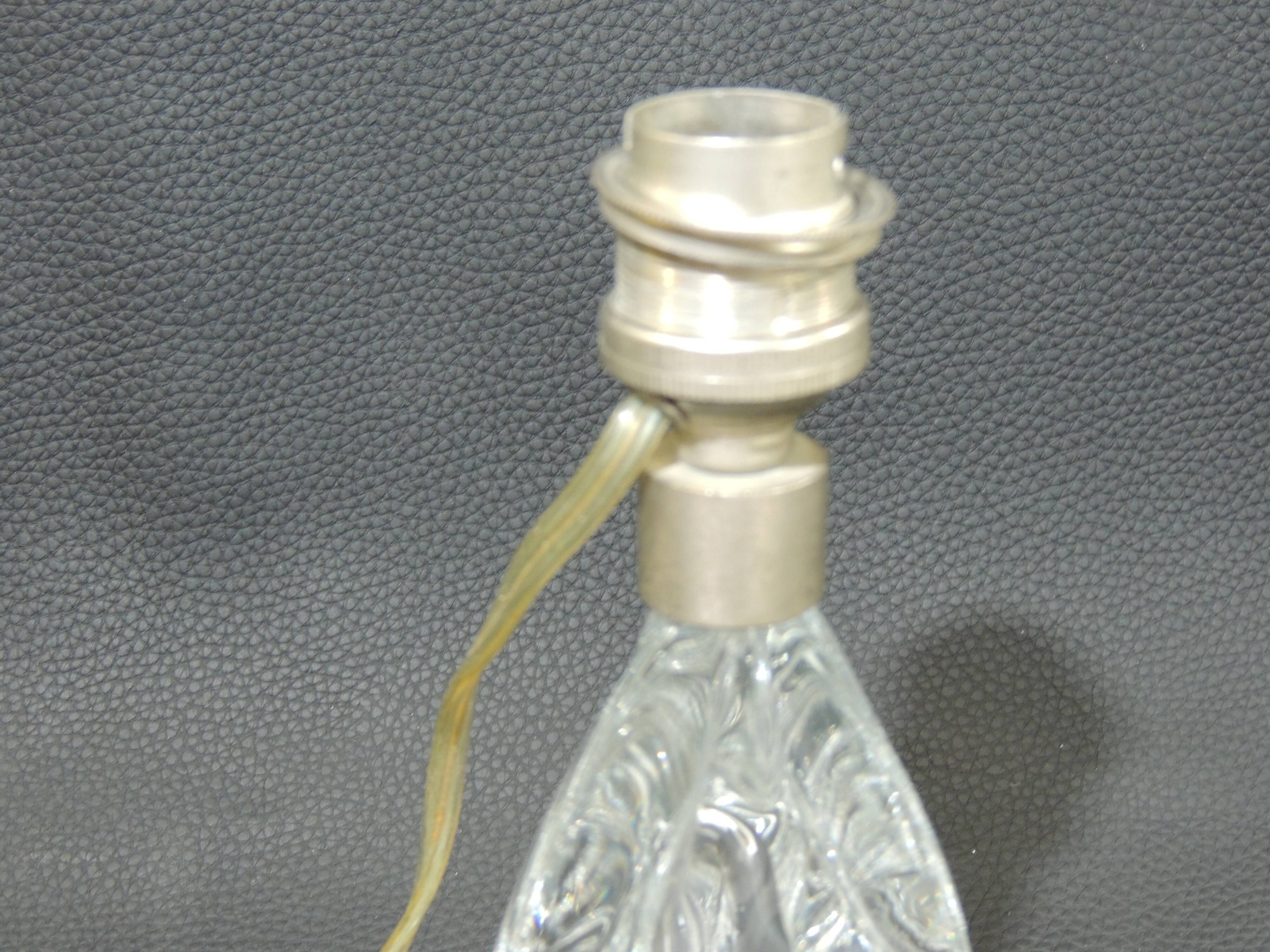 Blown crystal glass lamp/1950/vintage