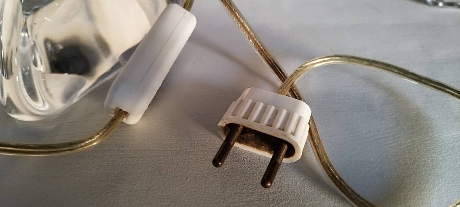 2 Lorraine crystal lamp bases