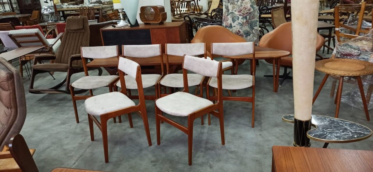 1960s danish palisander dining chairs, set of 6