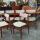 1960s danish palisander dining chairs, set of 6