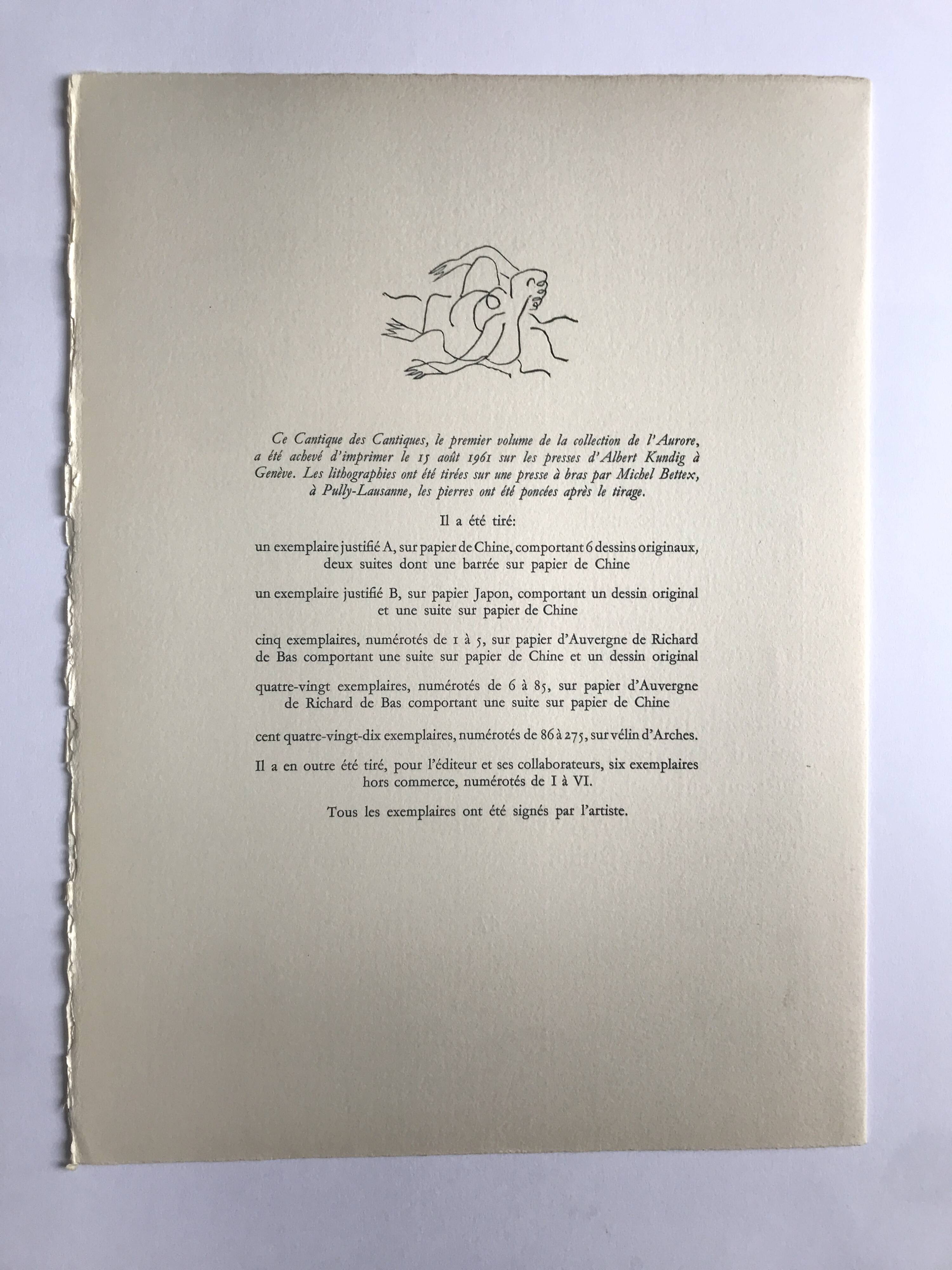 Emile gilioli, song of songs ii, 1961. original lithograph