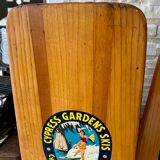 Wooden water ski pair