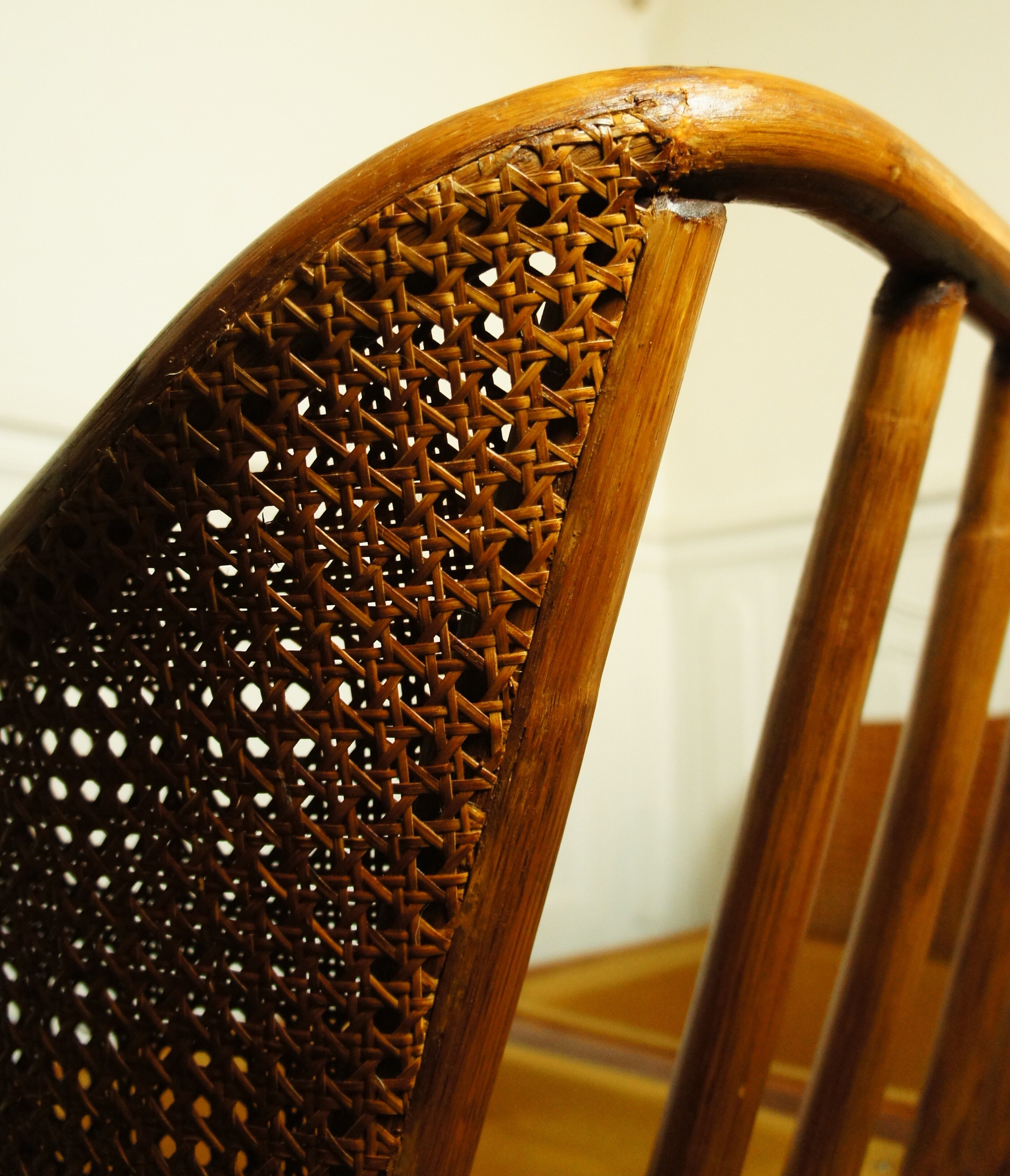 Rattan bench sofa and vintage canning