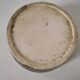Vintage dish with black and ochre decoration and a speckled crackled interior – 1970s