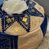 Leather pouf