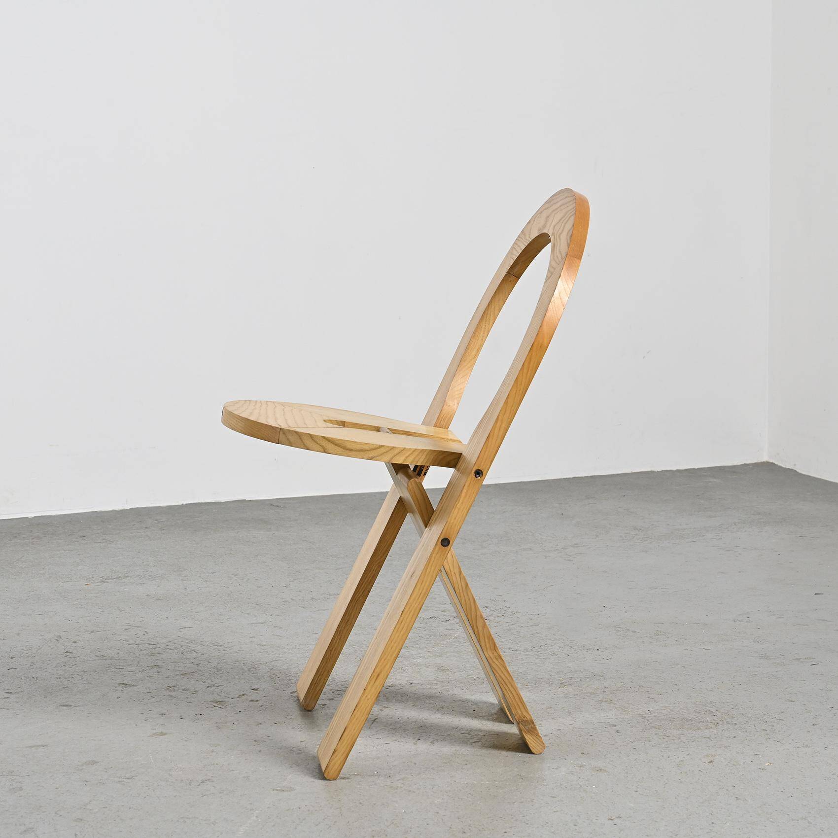 Vintage folding chair by Roger Tallon, Sentou circa 1978