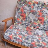 Scandinavian 3-seater convertible sofa bed, click-clack bench