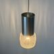 Glass ceiling light with a metal frame, 1960s, Germany