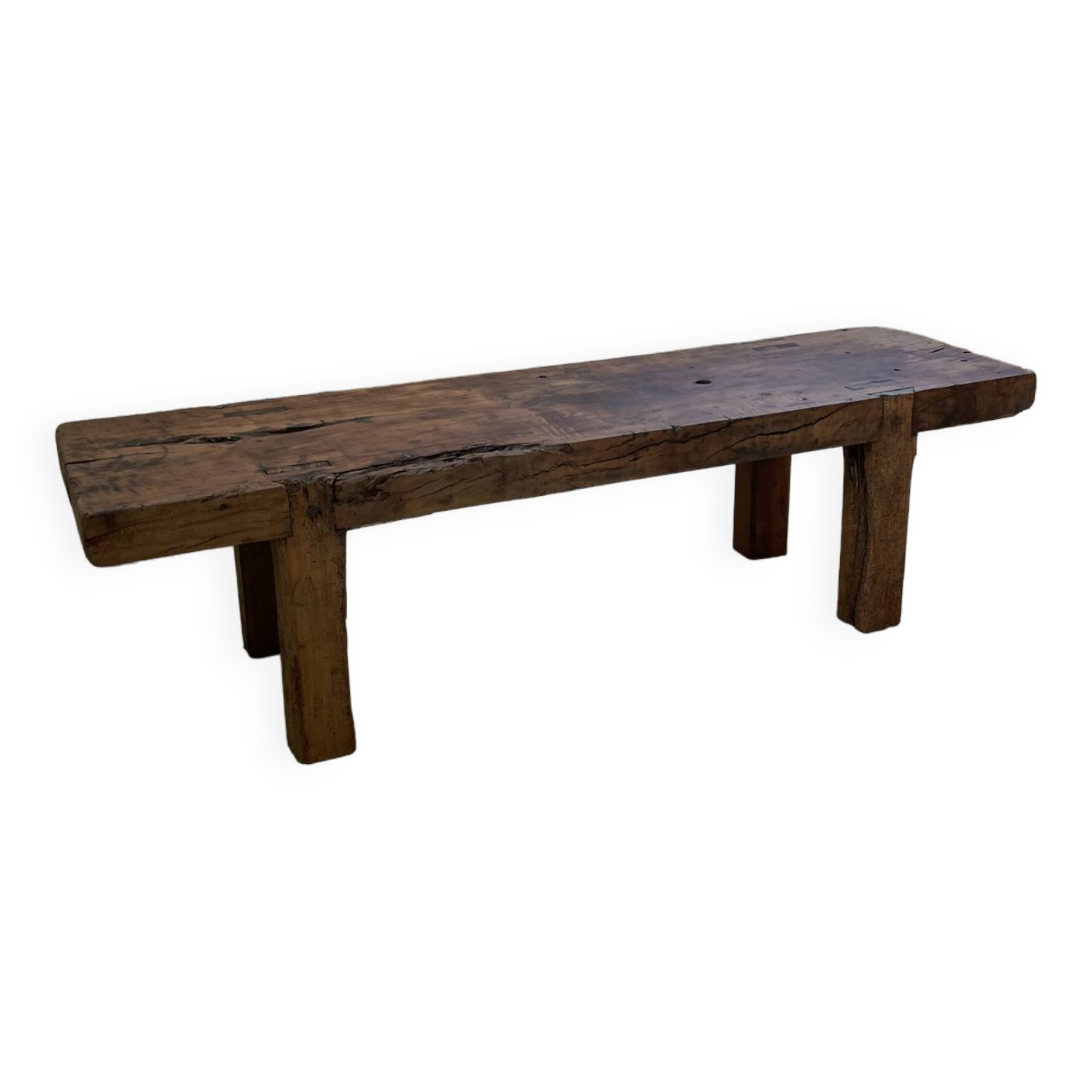 Brutalist workbench solid cherry coffee table