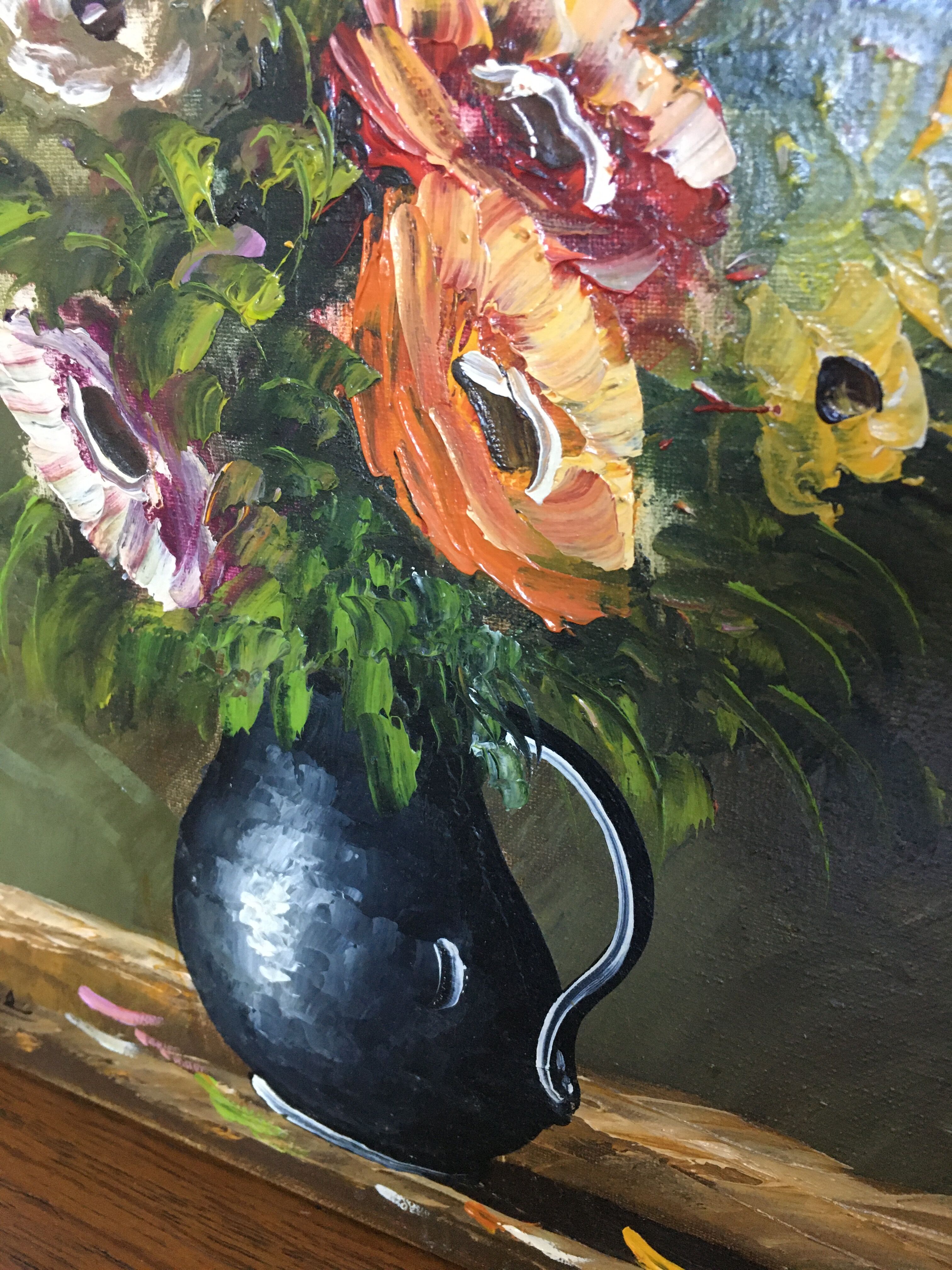 Painting on canvas bouquet of flowers