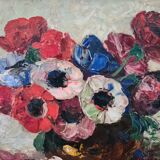 The bouquet of anemones painted by Pierre Forest