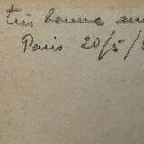 Watercolor Painting Seaside Normandy Beach? monogram 1957