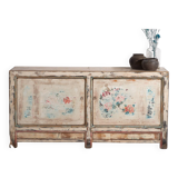 Ancien buffet blanc à motifs floraux (c.1900) #11