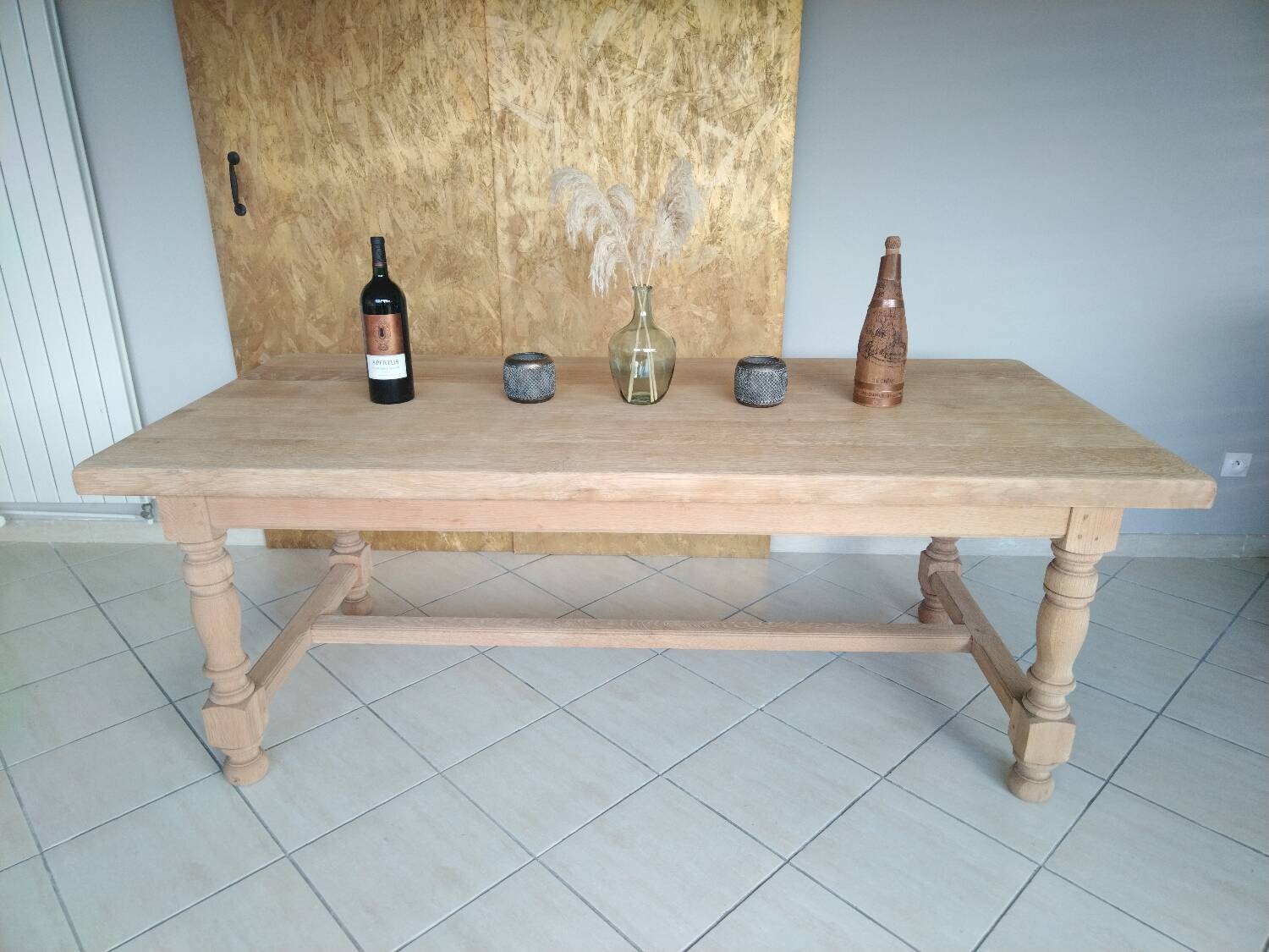Solid oak farmhouse table
