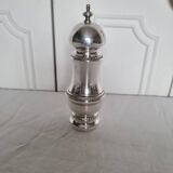 Moulin poivrière en métal argenté style classique années 1950