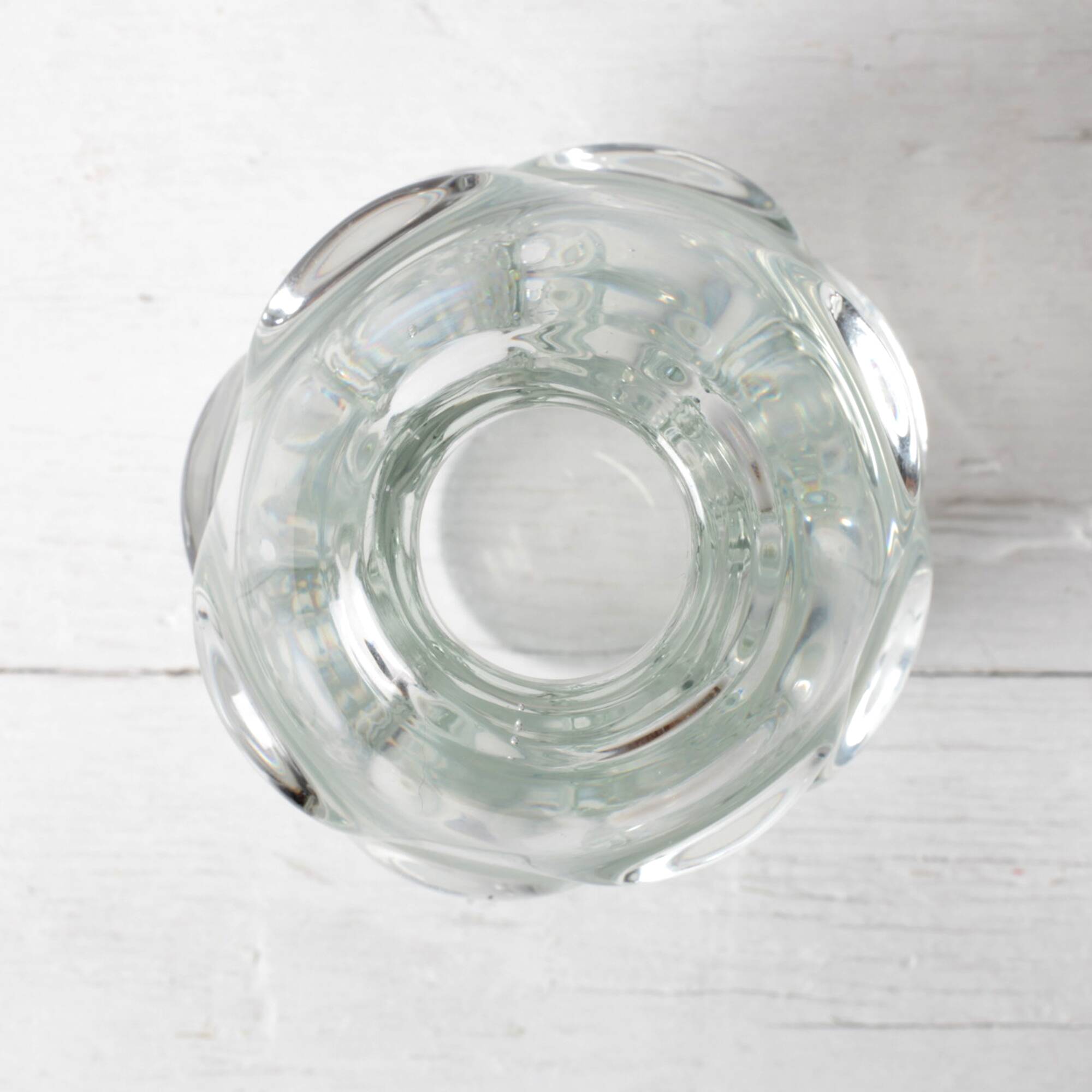 Vase en cristal / Börne Augustsson / Åseda glasbruk / Suède / années 1940