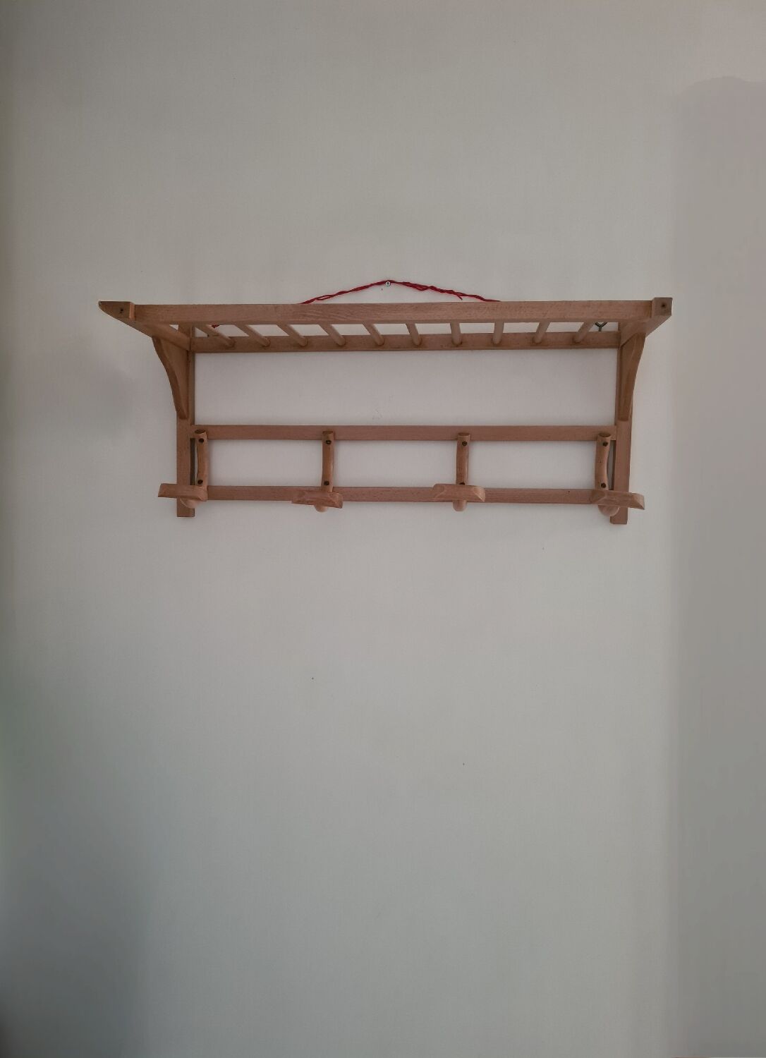 Raw wood locker room from the 1950s