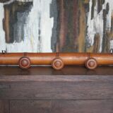 Vintage wall coat rack, wooden coat rack, wooden hooks, hooks.